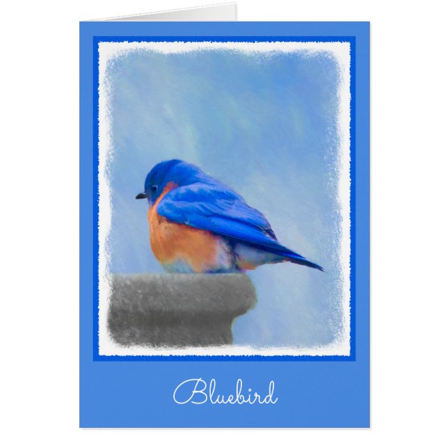Peinture Bluebird - Art original pour oiseaux (Devant)