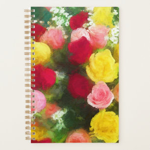 Peinture Bouquet Rose - Jolie Art Fleur Originale