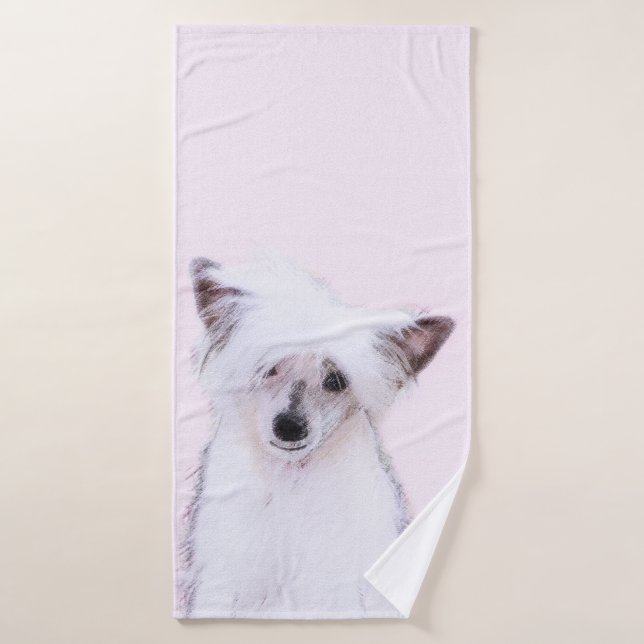 Peinture chinoise en poudre - Art Chien (Serviette de bain)