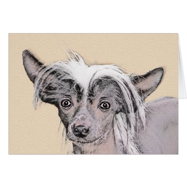 Peinture Chinoise sans cheveux peint art original  (Devant horizontal)
