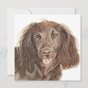 Peinture Cocker de travail Spaniel Chien Carte de 