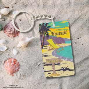 Peinture colorée Hawaii plage vacances été