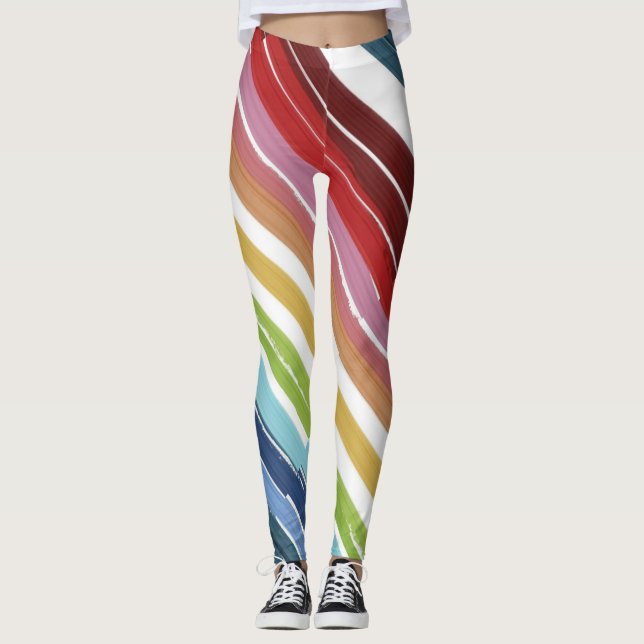 peinture colorée Leggings (Devant)
