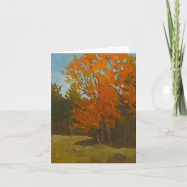 Peinture d'air de Plein de carte de voeux de chute (Devant)