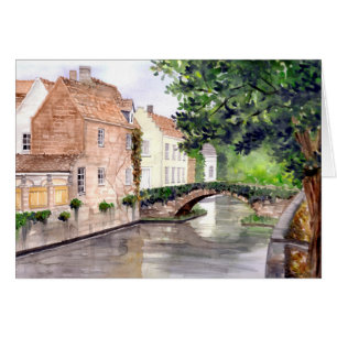 Peinture d'aquarelle de Bruges par Farida Greenfie