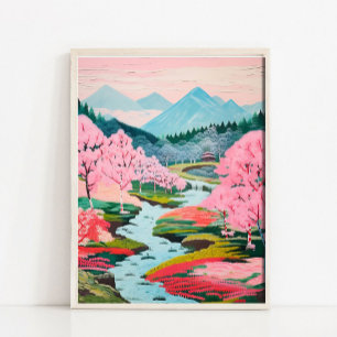 Peinture d'art de paysage japonais, Affiche japona