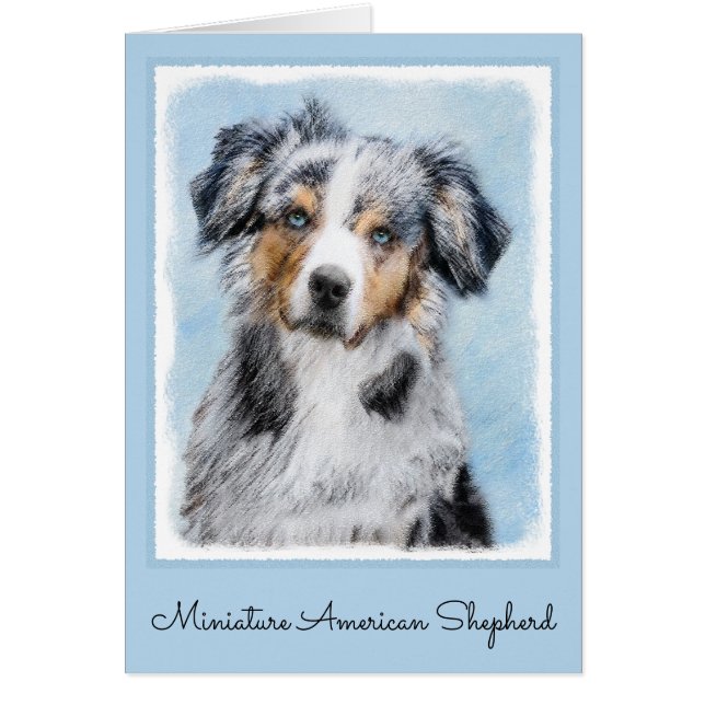 Peinture de berger américaine miniature - Chien Ar (Devant)