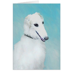 Peinture de Borzoi (Blanc) - Joli Chien d'origine