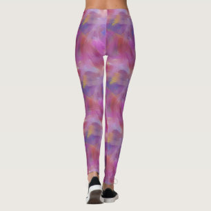 Peinture de brosse, effet violet Yoga Leggings