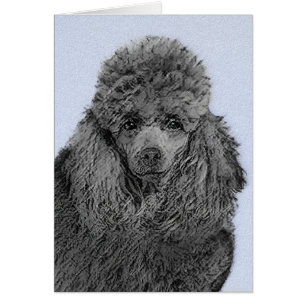 Peinture de caniche Miniature Jouet noir Art origi