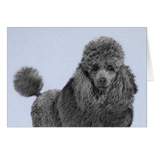 Peinture de caniche Miniature Jouet noir Art origi