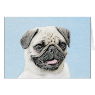 Peinture de carlin - Joli art original de chien