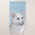 Peinture de chat blanc - Cute Original Cat Art