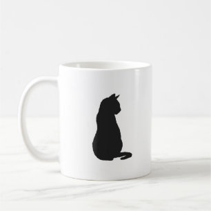 Peinture de chat noir de café Mug