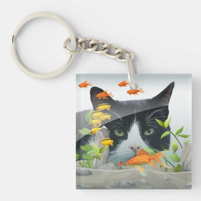 Peinture de chat personnalisée dans un réservoir d (Devant)