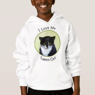 Peinture de chat Tuxedo - Cute Original Cat Art