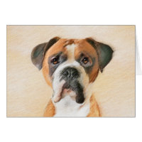 Peinture de chien Boxer originale non rognée, Art
