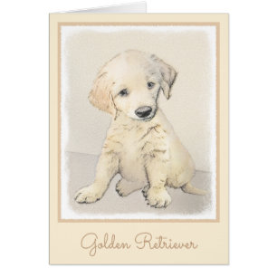 Peinture de chiot d'or Retriever - Art de chien or