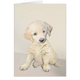 Peinture de chiot d'or Retriever - Art de chien or