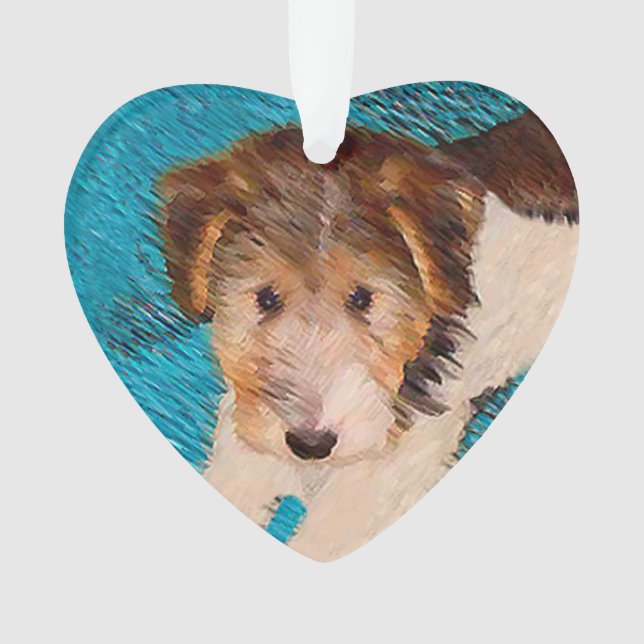 Peinture de chiot Terrier Fox - Art de chien origi (devant)