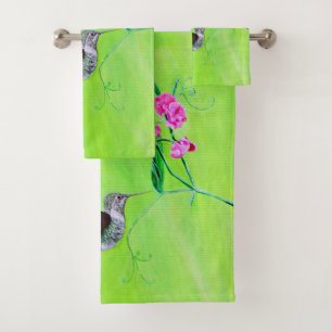 Peinture de colibri et de pois doux