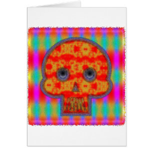 Peinture de crâne de robot coloré