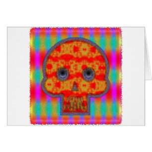 Peinture de crâne de robot coloré