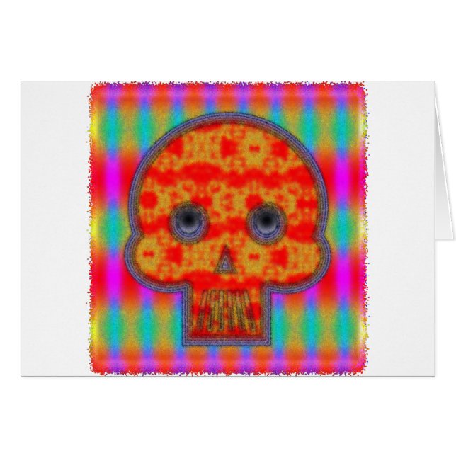 Peinture de crâne de robot coloré (Devant horizontal)