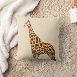 Peinture de girafe Oreiller