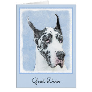 Peinture de Great Dane (Arlequin) - Art original d