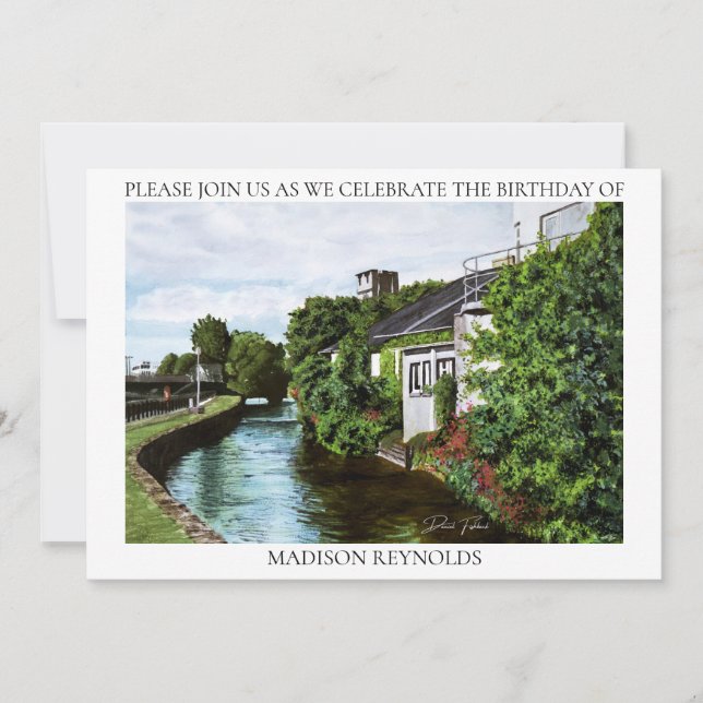Peinture de Green Island Invitation Anniversaire (Devant)