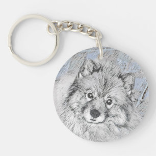 Peinture de Keeshond Beth - Art original de chien 
