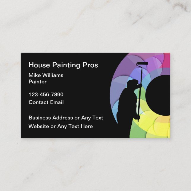 Peinture de la maison Cartes de visite professionn (Devant)