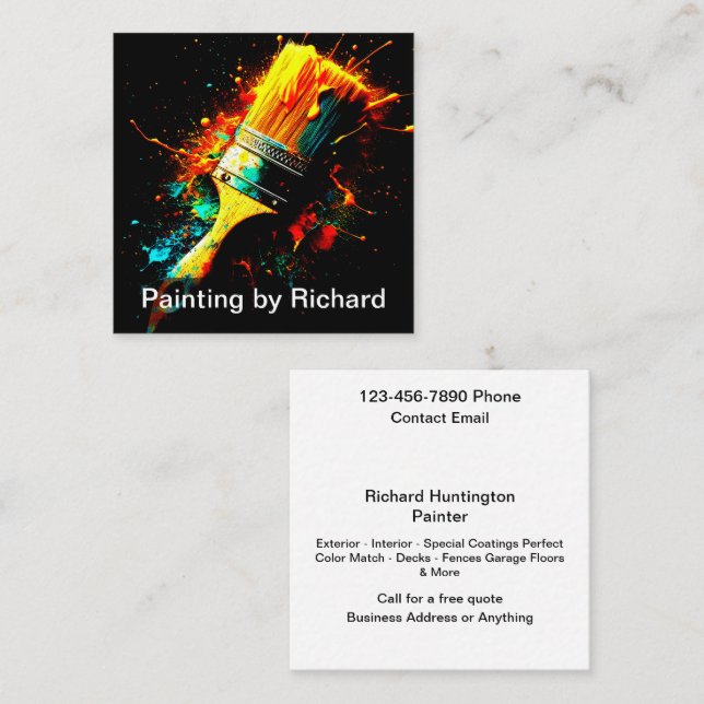 Peinture de la maison la plus froide Cartes de vis (Devant / Derrière)