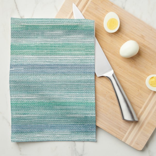 Peinture de l'herbe marine Motif Cuisine Serviette (Quart Plié)