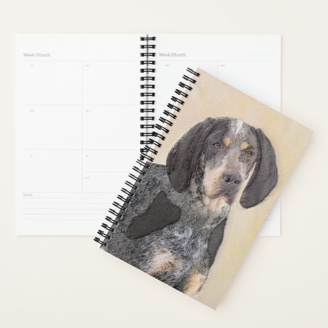Peinture de linge bluetick - mignon chien original (Devant avec enveloppe)