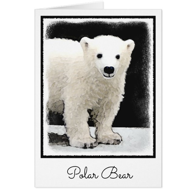 Peinture de l'ours polaire - Art original de la fa (Devant)