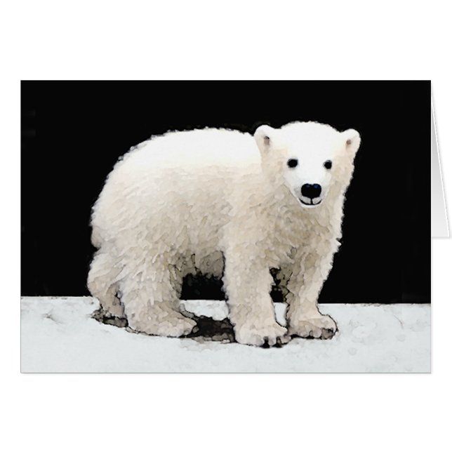 Peinture de l'ours polaire - Art original de la fa (Devant horizontal)