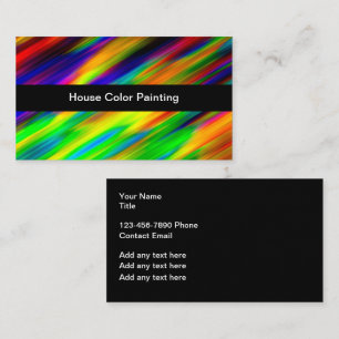Peinture de maison colorée Services Cartes d'affai