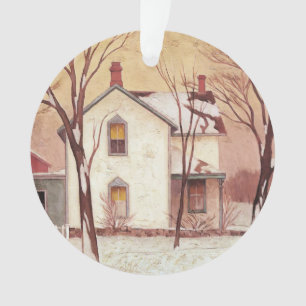 Peinture de maison de ferme par l'artiste canadien