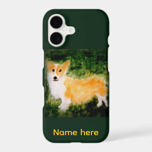 Peinture de petit chien mignon Corgi personnalisée