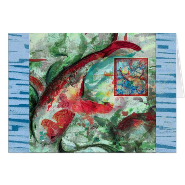 Peinture de poissons de carpe de Koi (Devant horizontal)
