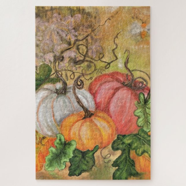 Peinture de puzzle citrouille d'Halloween (Vertical)