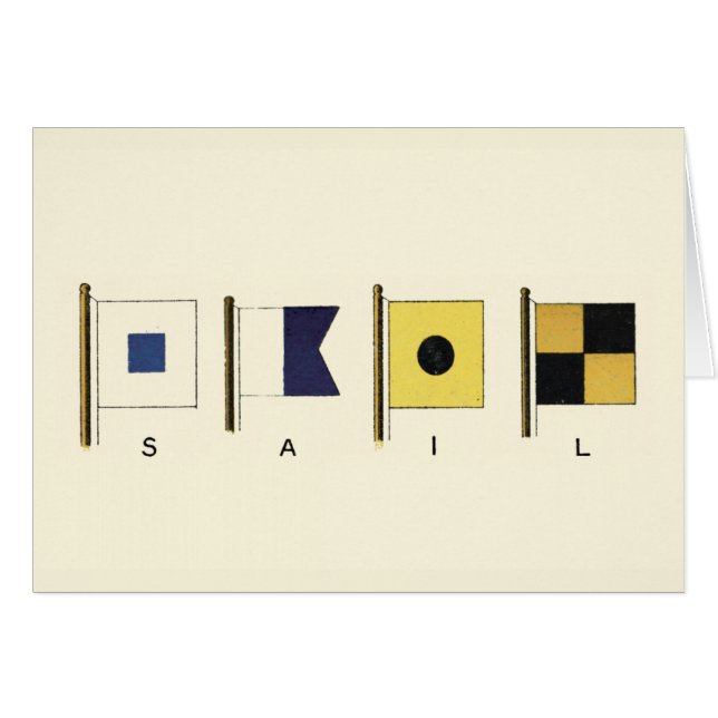 Peinture de quatre drapeaux avec voile écrite sous (Devant horizontal)