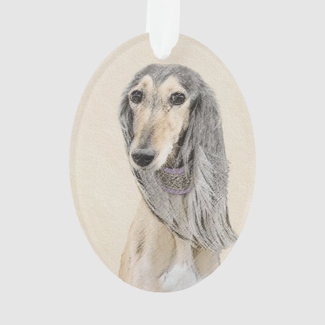 Peinture de Saluki (Faune) - Cute Original Chien A (dos)