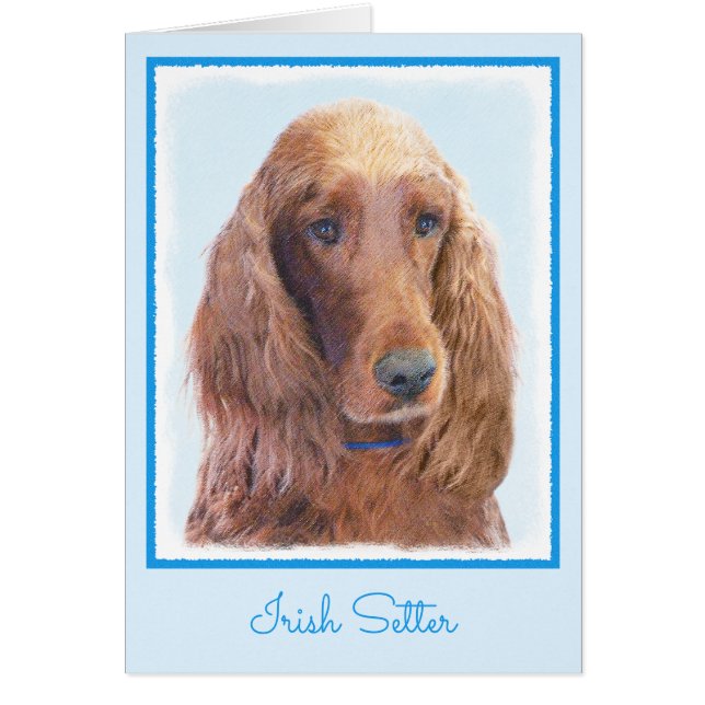 Peinture de Setter irlandais - Joli art original d (Devant)