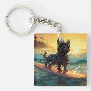 Peinture de surf de plage Affenpinscher