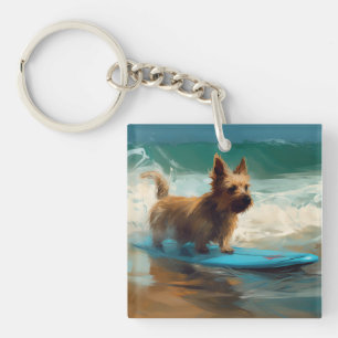 Peinture de surf de plage de Terrier Australien