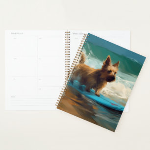 Peinture de surf de plage de Terrier Australien