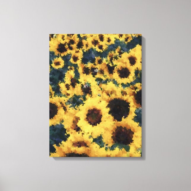 Peinture de tournesol - Toile enveloppée (Recto)